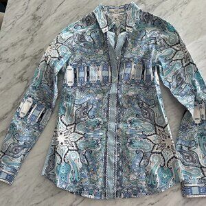 Etro Embroidered Button Down, Size IT 40
